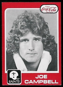 Joe Campbell 1979 Coke Saints football card Joe Campbell 1979 Coke Saints football card