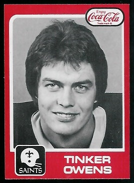 Tinker Owens 1979 Coke Saints football card