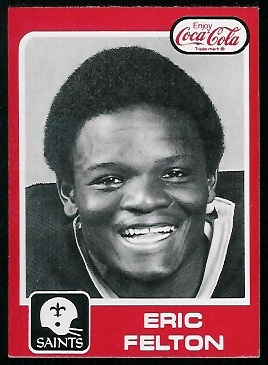 Eric Felton 1979 Coke Saints football card