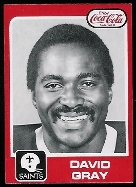 David Gray 1979 Coke Saints football card