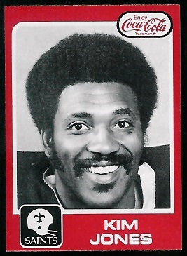 Kim Jones 1979 Coke Saints football card