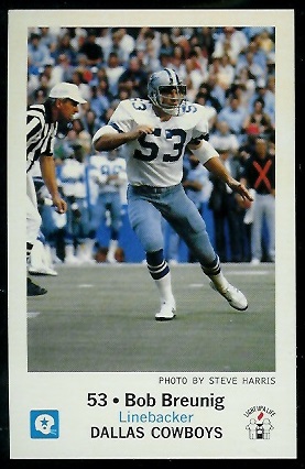Bob Breunig 1979 Cowboys Police football card Bob Breunig 1979 Cowboys Police football card