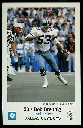 Bob Breunig 1979 Cowboys Police football card