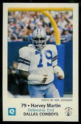 Harvey Martin 1979 Cowboys Police football card