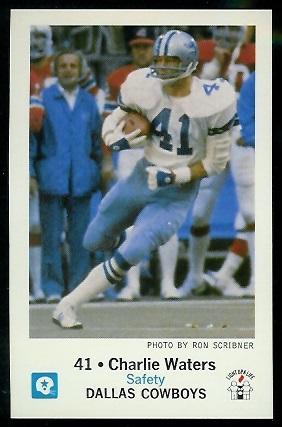 Charlie Waters 1979 Cowboys Police football card