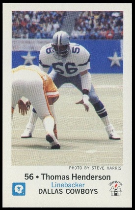 Thomas Henderson 1979 Cowboys Police football card