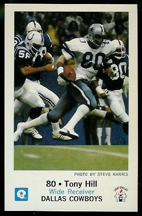 Tony Hill 1979 Cowboys Police football card