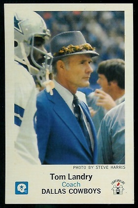 Tom Landry 1979 Cowboys Police football card