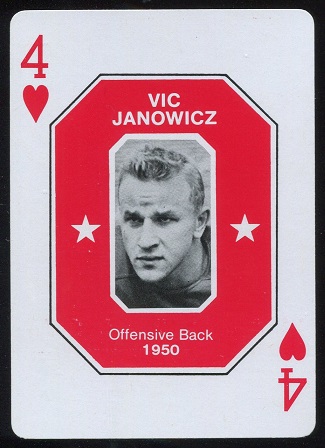 Vic Janowicz HOF 1979 Ohio State Greats 1966-1978 football card