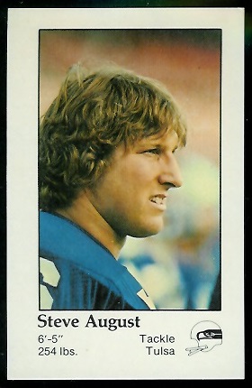 Steve August 1979 Seahawks Police football card