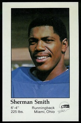 Sherman Smith 1979 Seahawks Police football card