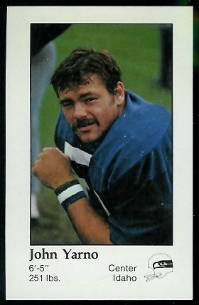 John Yarno 1979 Seahawks Police football card