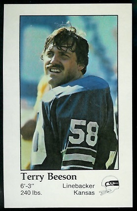 Terry Beeson 1979 Seahawks Police football card