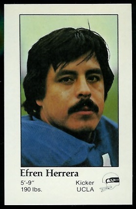 Efren Herrera 1979 Seahawks Police football card