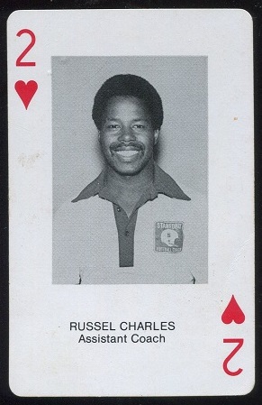 Russel Charles 1979 Stanford Playing Cards football card