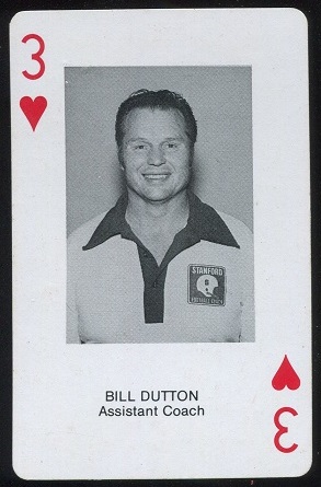 Bill Dutton 1979 Stanford Playing Cards football card
