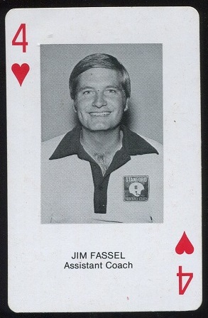 Jim Fassel 1979 Stanford Playing Cards football card