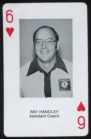 Ray Handley 1979 Stanford Playing Cards football card