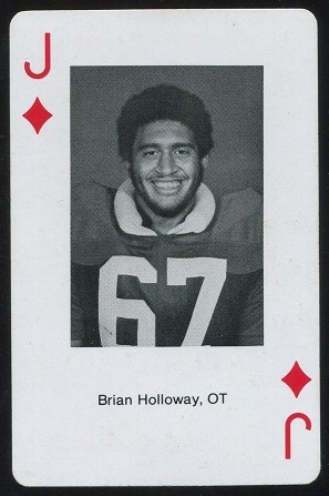 Brian Holloway 1979 Stanford Playing Cards football card Brian Holloway 1979 Stanford Playing Cards football card