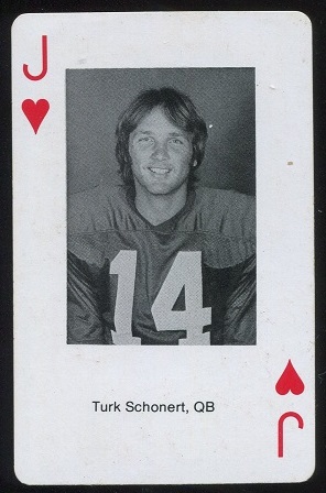 Turk Schonert 1979 Stanford Playing Cards football card