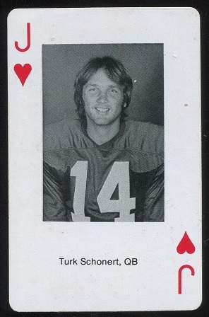Turk Schonert 1979 Stanford Playing Cards football card Turk Schonert 1979 Stanford Playing Cards football card