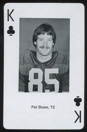 Pat Bowe 1979 Stanford Playing Cards football card