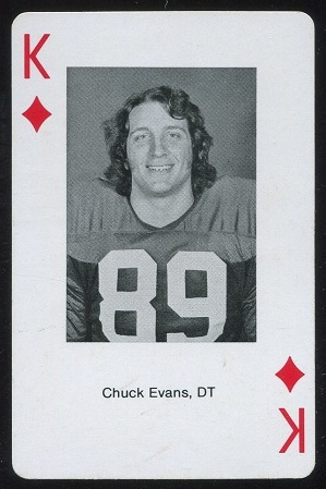 Chuck Evans 1979 Stanford Playing Cards football card