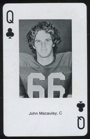 John Macaulay 1979 Stanford Playing Cards football card