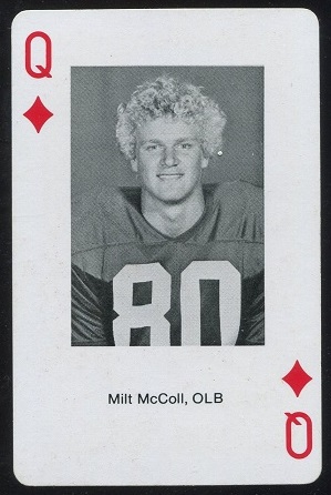 Milt McColl 1979 Stanford Playing Cards football card