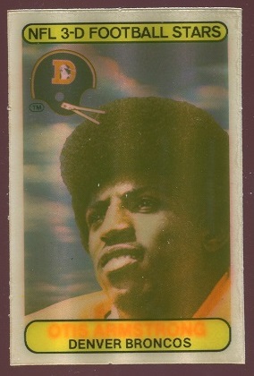 Otis Armstrong 1979 Stop N Go football card Otis Armstrong 1979 Stop N Go football card