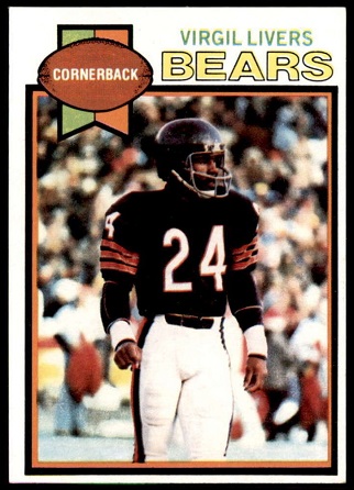 Virgil Livers 1979 Topps football card