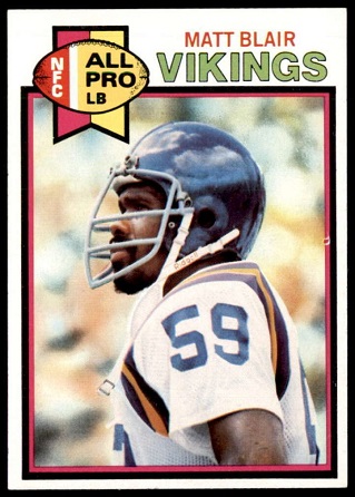 Matt Blair 1979 Topps football card