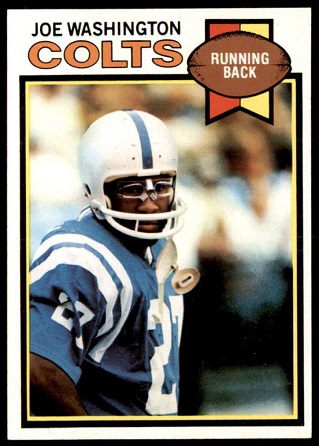 Joe Washington 1979 Topps football card