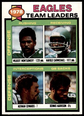 Eagles Team Leaders 1979 Topps football card