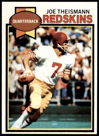 Joe Theismann 1979 Topps football card