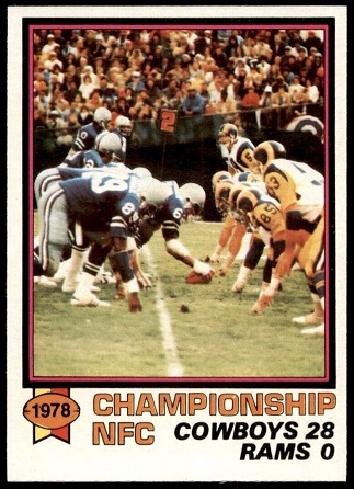 1978 NFC Championship 1979 Topps football card