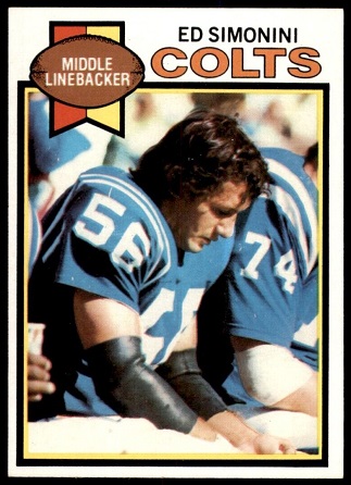 Ed Simonini 1979 Topps football card