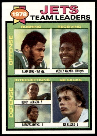Jets Team Leaders 1979 Topps football card