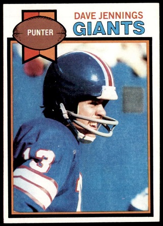 Dave Jennings 1979 Topps football card Dave Jennings 1979 Topps football card