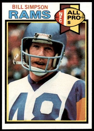 Bill Simpson 1979 Topps football card