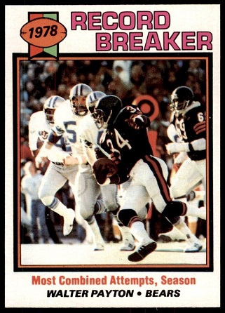1978 Record Breaker: Most Combined Attempts, Season 1979 Topps football card