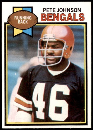 Pete Johnson 1979 Topps football card