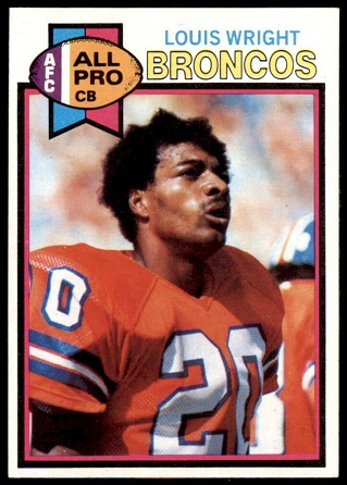Louis Wright 1979 Topps football card