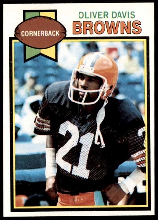 Oliver Davis 1979 Topps football card