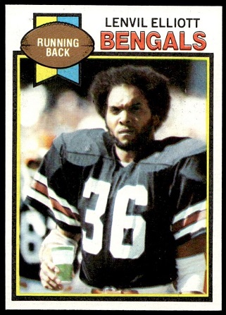 Lenvil Elliott 1979 Topps football card