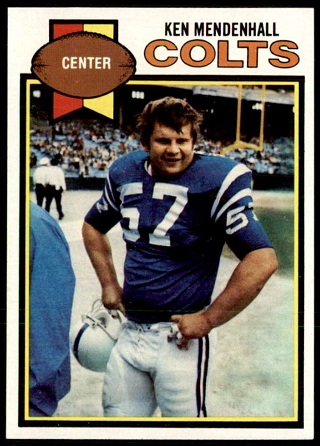 Ken Mendenhall 1979 Topps football card