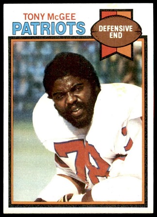 Tony McGee 1979 Topps football card