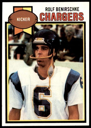 Rolf Benirschke 1979 Topps football card Rolf Benirschke 1979 Topps football card