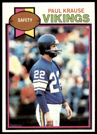 Paul Krause 1979 Topps football card