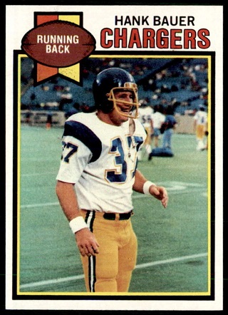 Hank Bauer 1979 Topps football card